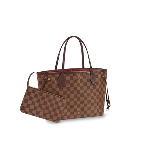 lv neverfull pm damier ebene|louis vuitton damier ebene clutch.